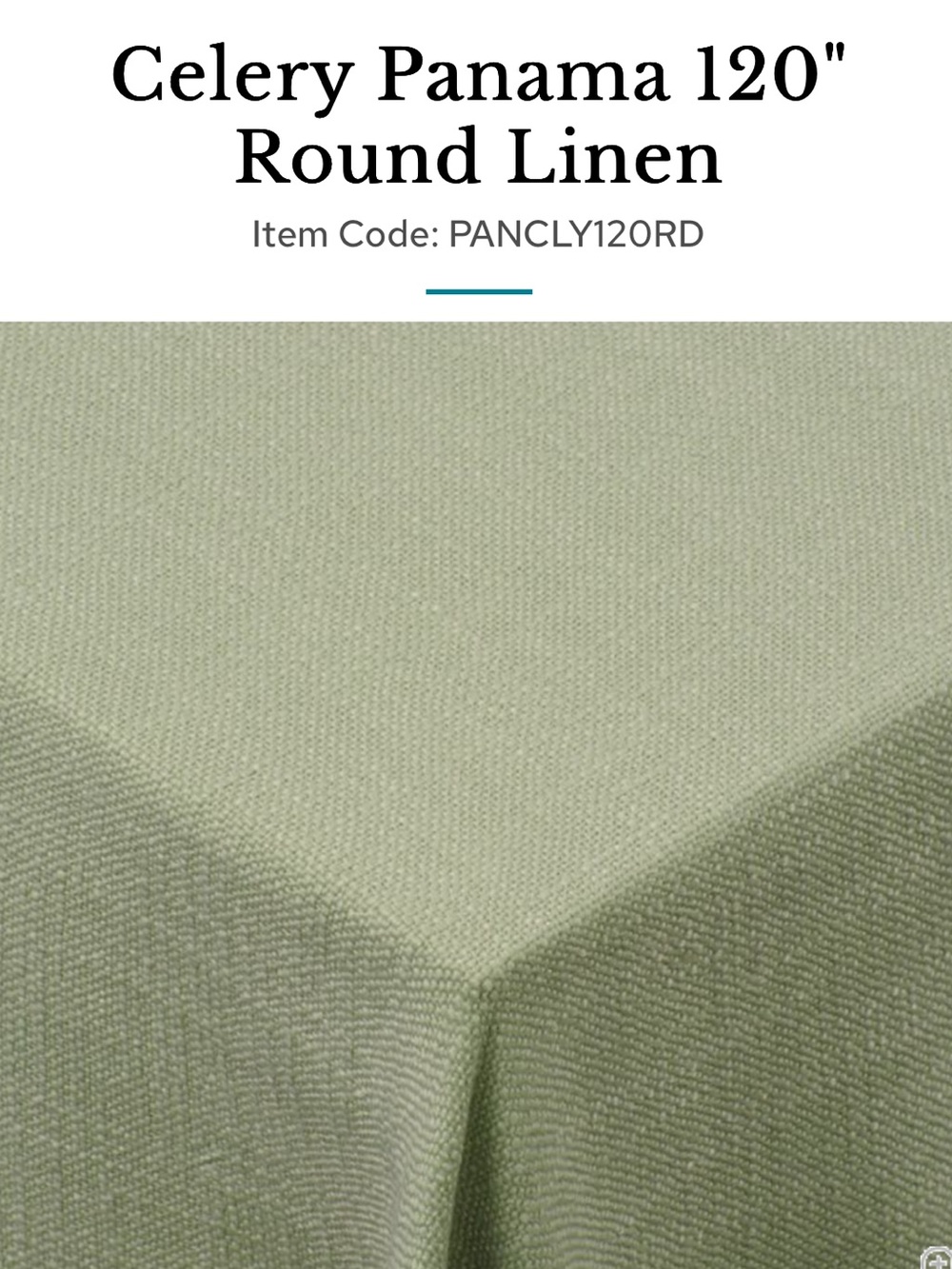 (3) 120 inch Celery Round Panama Tablecloths for a wedding